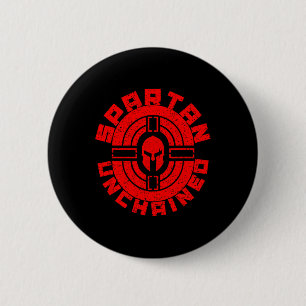 Spartan Unchained Bodybuilding Warrior Race Gym Ronde Button 5,7 Cm