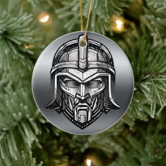 Spartan Valor: Metallic Warrior-Ornament Keramisch Ornament (Boom)