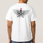 Spartan Warrior Crossed Swords T-Shirt (Achterkant)