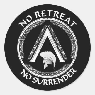 Spartan Warrior en Lambda Symbol Sticker