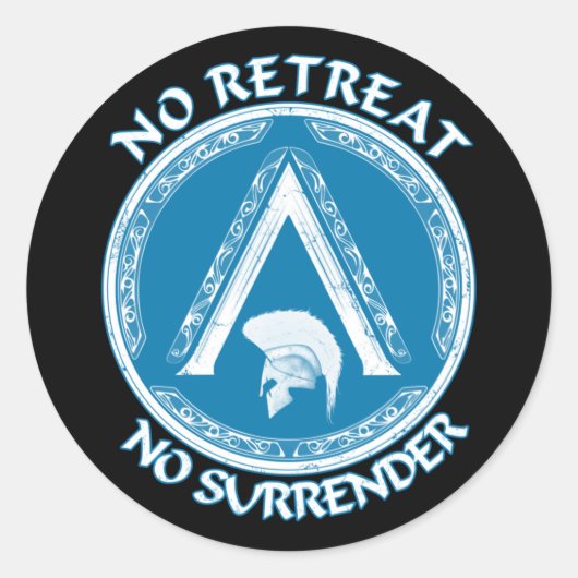 Spartan Warrior en Lambda Symbol Sticker (Voorkant)