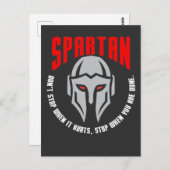 Spartan Warrior Gift Fitness Gym Briefkaart (Voorkant / Achterkant)