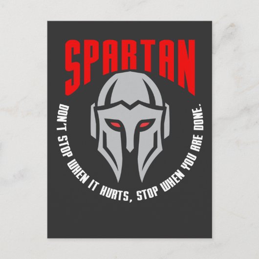 Spartan Warrior Gift Fitness Gym Briefkaart (Voorkant)