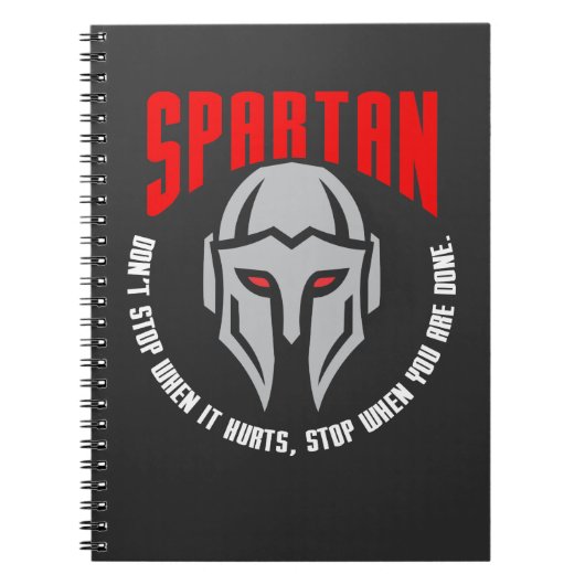 Spartan Warrior Gift Fitness Gym Notitieboek (Voorkant)