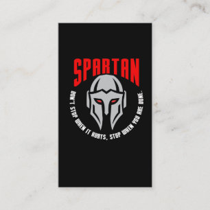 Spartan Warrior Gift Fitness Gym Visitekaartje