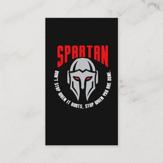 Spartan Warrior Gift Fitness Gym Visitekaartje (Voorkant)