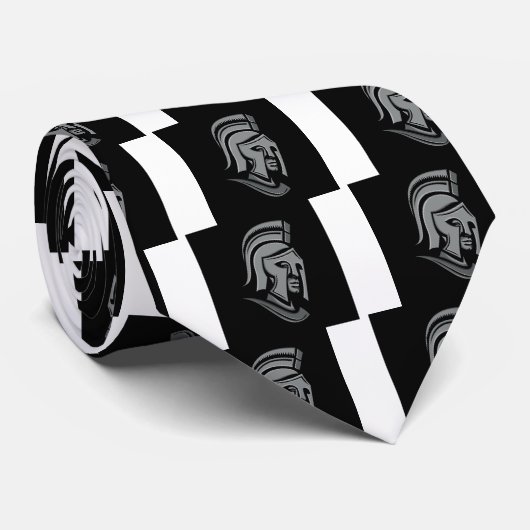 Spartan Warrior Head Metallic Pictogram Stropdas (Opgerold)