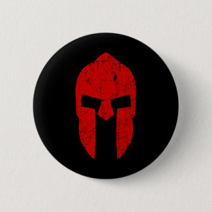 Spartan Warrior Helm Gym Motivatie Sparta Ancie Ronde Button 5,7 Cm