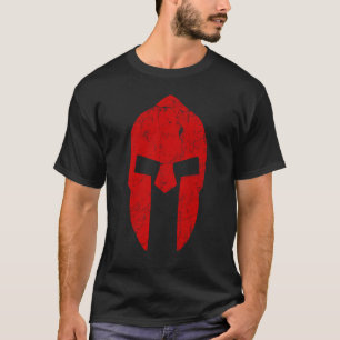 Spartan Warrior Helm Gym Motivatie Sparta Ancie T-shirt