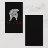 Spartan Warrior Helmet Oude Griekse  Gift Visitekaartje (Voorkant / Achterkant)