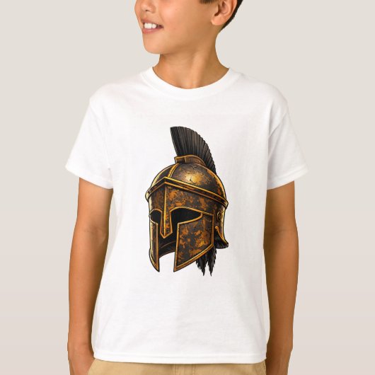 Spartan Warrior Helmet T-Shirt (Voorkant)