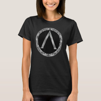 Spartan Warrior Lambda Symbol Shield T-shirt