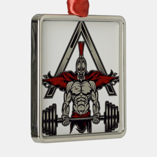 Spartan Warrior Metalen Ornament (Rechts)