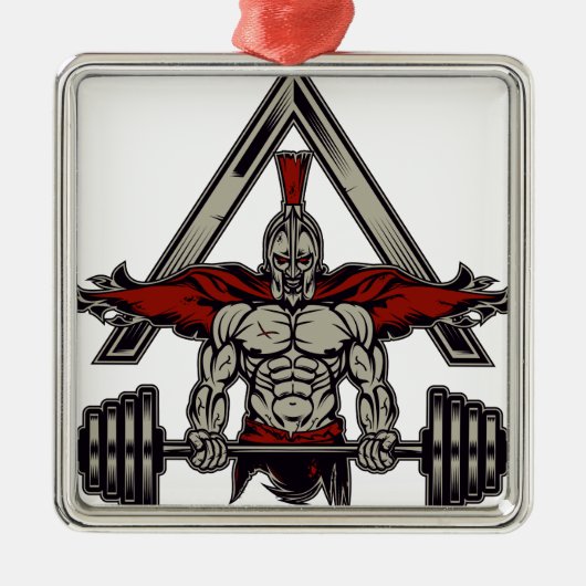 Spartan Warrior Metalen Ornament (Voorkant)