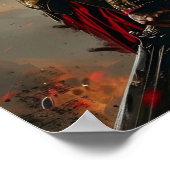 Spartan Warrior op groene achtergrond Poster (Hoek)