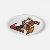 Spartan Warrior Paper Borden Papieren Bordje (Gekanteld)