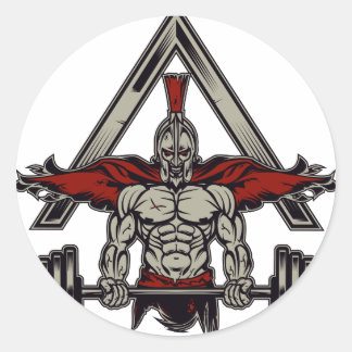 Spartan Warrior Ronde Sticker