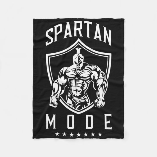 Spartan Workout Mode Fitness Gym Sparta Bodybuildi Fleece Deken (Voorkant)