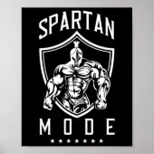 Spartan Workout Mode Fitness Gym Sparta Bodybuildi Poster (Voorkant)