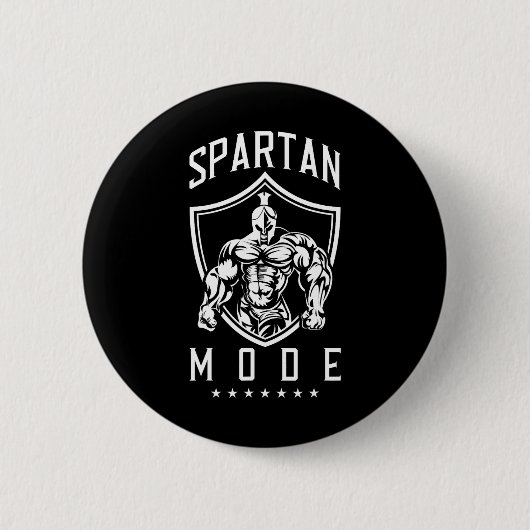 Spartan Workout Mode Fitness Gym Sparta Bodybuildi Ronde Button 5,7 Cm (Voorkant)