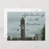 Spartanburg, SC Briefkaart (Voorkant / Achterkant)