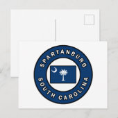 Spartanburg South Carolina Briefkaart (Voorkant / Achterkant)