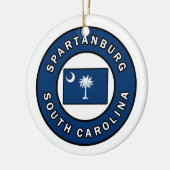 Spartanburg South Carolina Keramisch Ornament (Links)