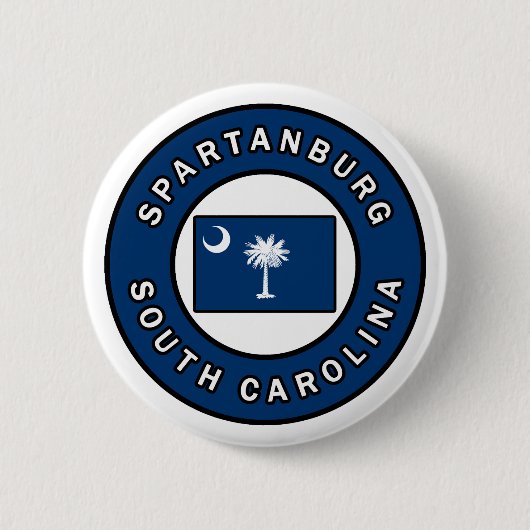 Spartanburg South Carolina Ronde Button 5,7 Cm (Voorkant)