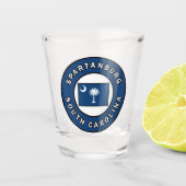 Spartanburg South Carolina Shot Glas (Voorkant)