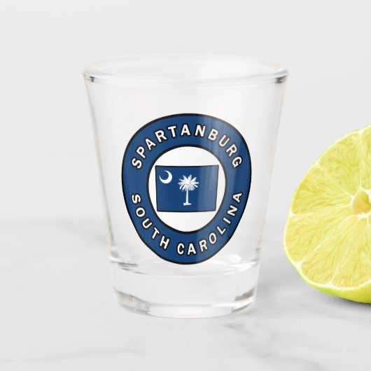 Spartanburg South Carolina Shot Glas (Voorkant)