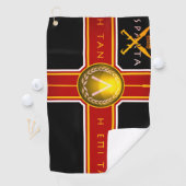 Spartans Battle Flaf Golfhanddoek (Insitu)