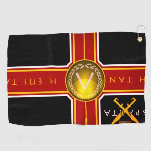 Spartans Battle Flaf Golfhanddoek (Horizontaal)