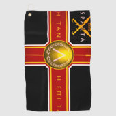 Spartans Battle Flaf Golfhanddoek (Voorkant)
