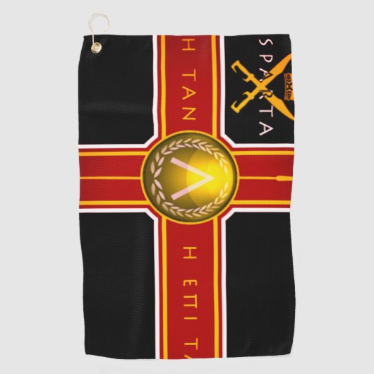 Spartans Battle Flaf Golfhanddoek (Voorkant)