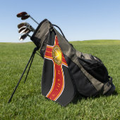 Spartans Battle Flaf Golfhanddoek (Groen)