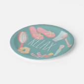 Spa's rond laten liggen papieren bordje (Gekanteld)