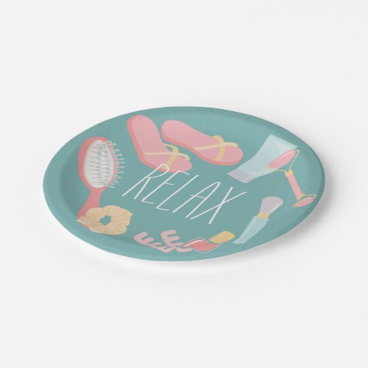 Spa's rond laten liggen papieren bordje (Gekanteld)