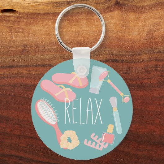 Spa's rond laten liggen sleutelhanger (Voorkant)