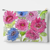 Spashes Bachelor Button Blooms Make-up Bag Etui (Achterkant)