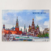 Spassky Tower en Moskou Kremlin, Rusland. Legpuzzel (Horizontaal)