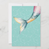 spat | Betoverende zeemeermin verjaardagsfeestje Kaart (Achterkant)