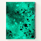 Spat effect groen & zwart  notitieboek (Achterkant)