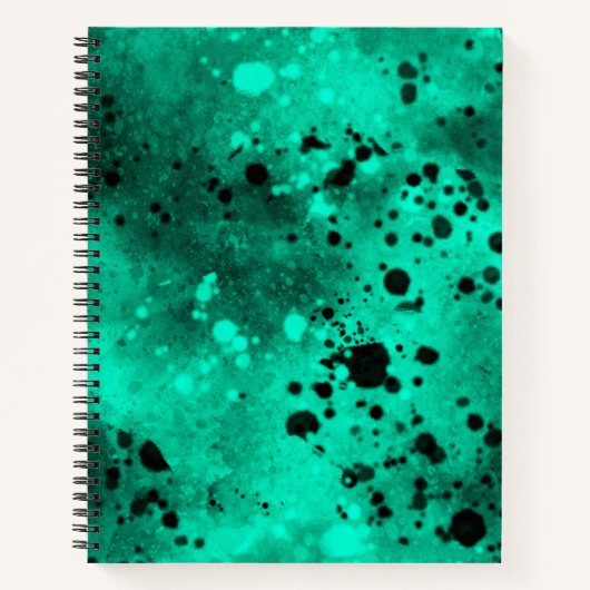 Spat effect groen & zwart  notitieboek (Voorkant)
