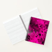 Spat-effekt roze & zwart notitieboek (Binnen)