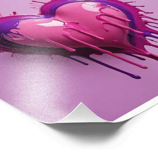 spat-hart van verf foto afdruk (Hoek)