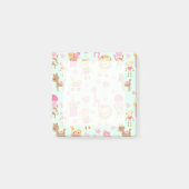 Spat pattern met speelse dieren & speelgoed post-it® notes (Voorkant)