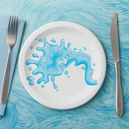 Spat water papieren bordje