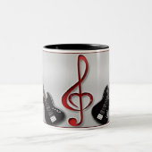 spatbord tweekleurige koffiemok (Center)