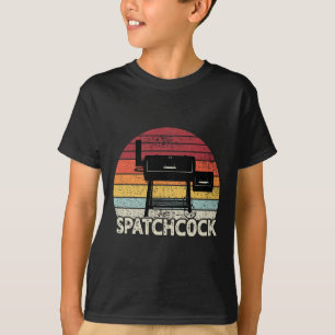 Spatch Kip Retro BBQ Roker Grill voor Grillen T-shirt
