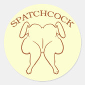 Spatchcock Chicken Ronde Sticker (Voorkant)